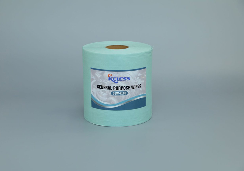 Green Jumbo Perforated Roll Nonwoven Fabric Industrial Dust-free Maintenance Clean Wipes
