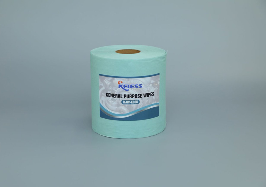 Green Jumbo Perforated Roll Nonwoven Fabric Industrial Dust-free Maintenance Clean Wipes