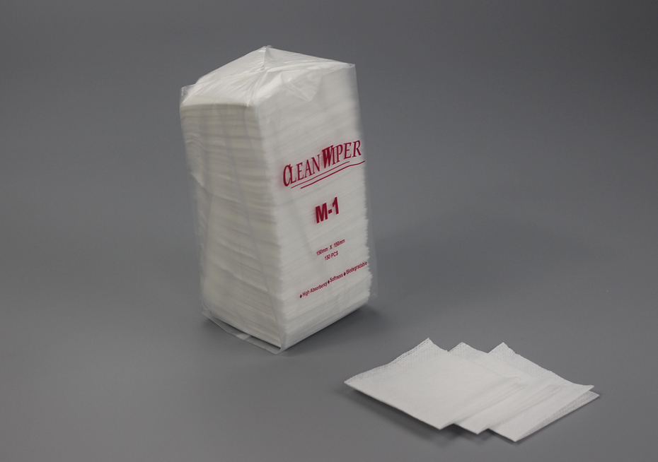 KELESS&reg; M-1 Factory Custom folded highly absorbent mesh Non-woven Fabric cleanroom M-1 cleaning wipes