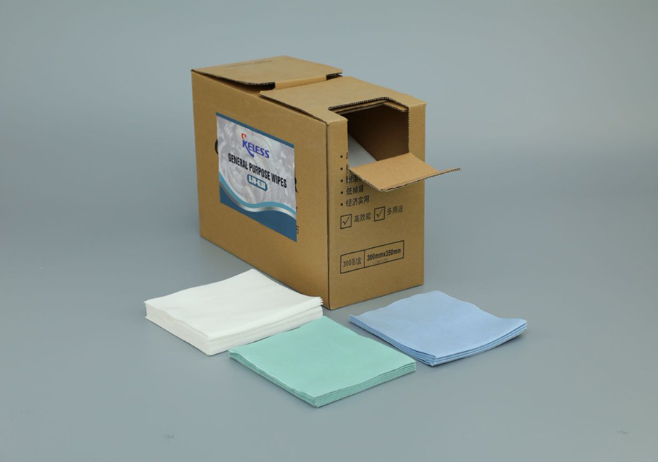Blue folding box-packaged alternative to DuPont wipes