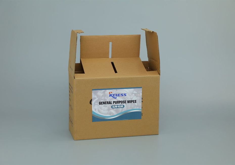 White folding box-packaged alternative to DuPont wipes