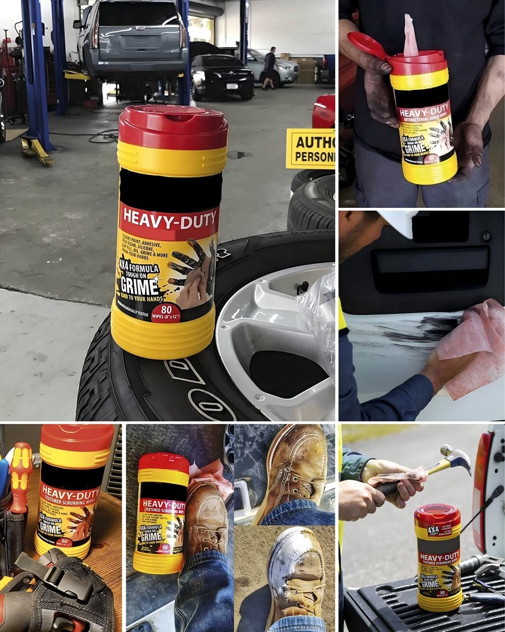 Heavy Duty Industrial Hand Cleaning Wet Wipes Disposable Wipes Oil Removal Strongly Wet Wipes for Scrubbing