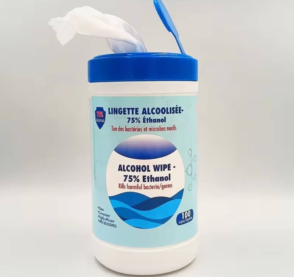 Alcohol Promotional Antibacterial Wet Hand Sanitizer Wipes 75% Alcohol Wet Wipes Disinfecting Barrel Wipes
