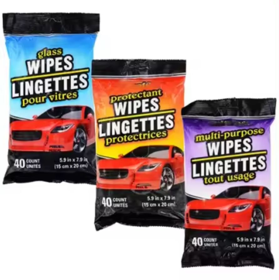 Household Nonwoven Auto Wet Tissues Car Care Interior Glass and Exterior Dashboard Cleansing Wet Wipes Car Wash Cleaning Wipes