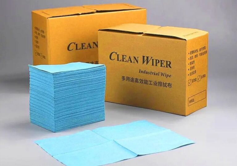 Alternativa en caja plegable azul a las toallitas DuPont