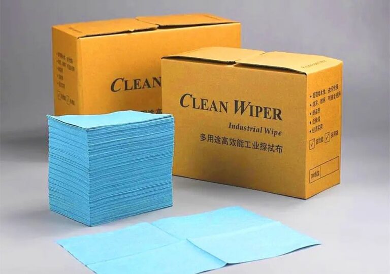 Alternativa en caja plegable azul a las toallitas DuPont