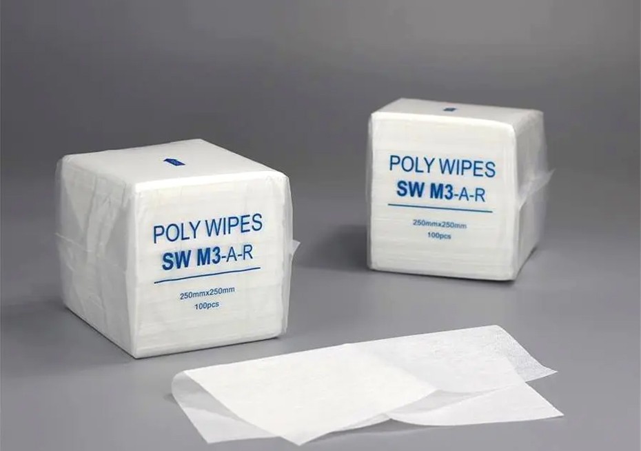 KELESS® M-3 mezcla de viscosa para mascotas lo suficientemente resistente para el mantenimiento de la limpieza de los equipos Wipes Lint-free Cleanroom Wiper
