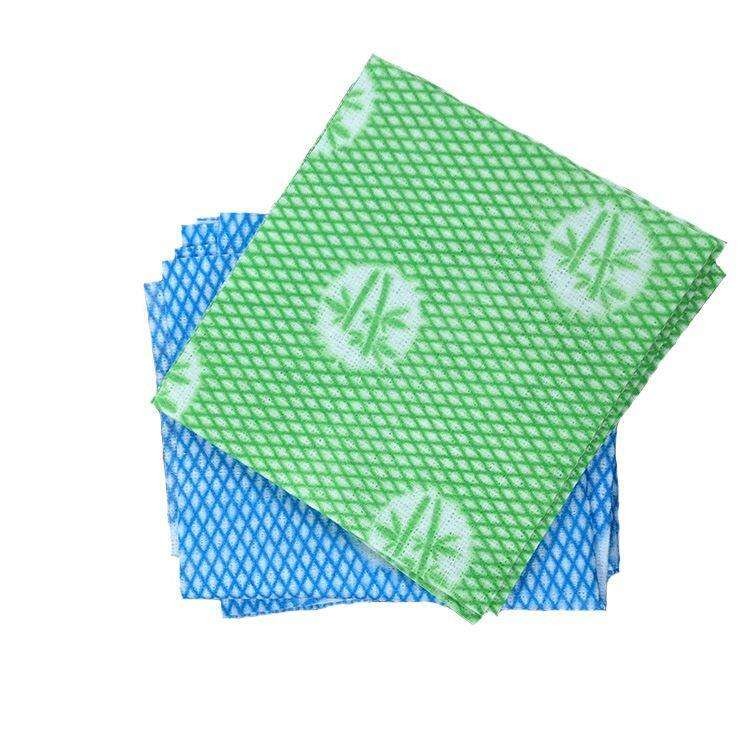 Venta al por mayor de fábrica de tamaño personalizado Spunlace ecológico no tejido paño de limpieza de aceite para el hogar & Uso de cocina Técnicas tejidas