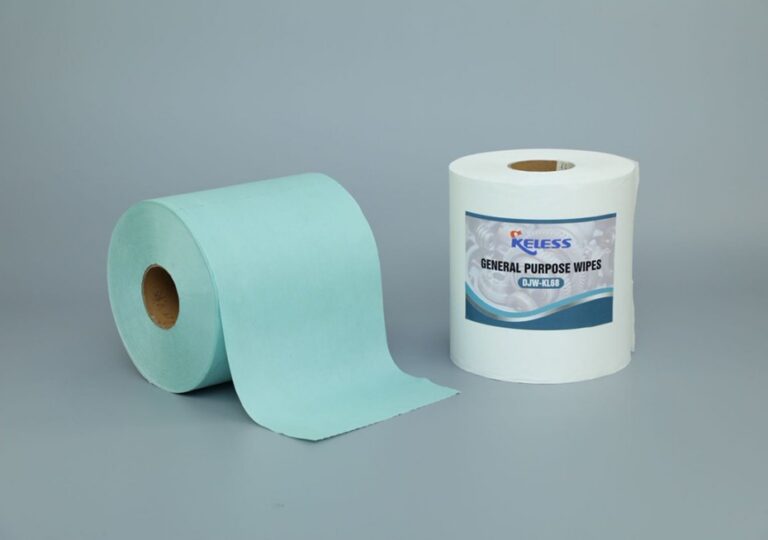Tela no tejida de rollo perforado verde Jumbo Mantenimiento industrial sin polvo Toallas limpias